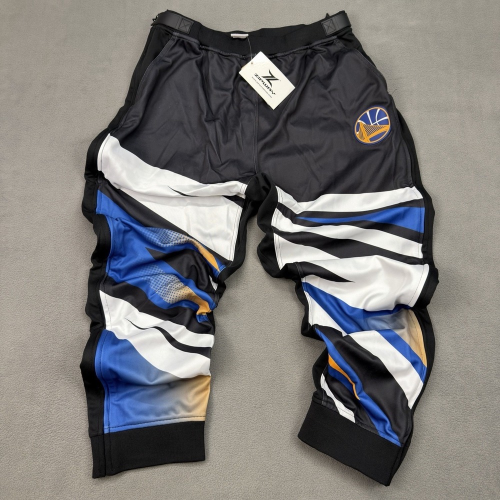 Zipway NBA‎ Golden State Warriors Performance Tear-Away Pants Men's XL Black NEW